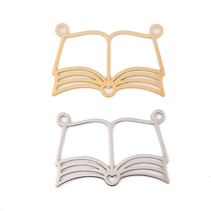 201 подвески из нержавеющей стали, лазерная резка, книжное очарование