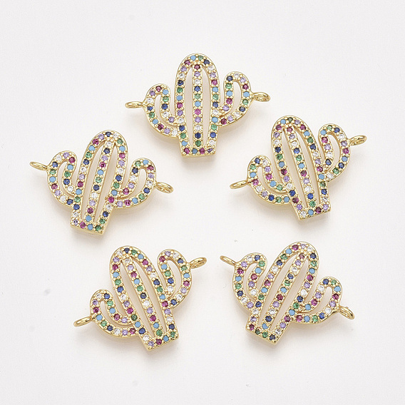 Латунные микро проложить кубических ссылки циркония, без кадмия и без свинца, кактус, красочный