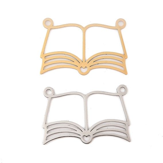201 подвески из нержавеющей стали, лазерная резка, книжное очарование