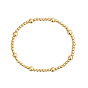 Brass Round Beadas Bracelets, Stackable Bracelets for Women