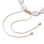 Adjustable Acrylic Shell Shape Beaded Necklaces