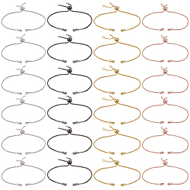 32 шт 4 цвета стойка покрытие регулируемый латунный слайдер изготовление браслета, с кубического циркония, долговечный, без свинца и без кадмия, подходит для соединительных шармов