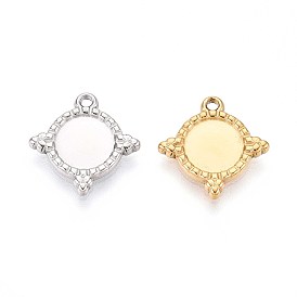 304 Настройки кабошон из нержавеющей стали кулон, ионное покрытие (ip), звезда