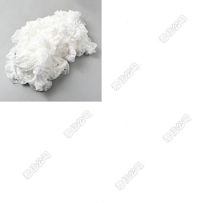 4m 3-lagiger plissierter Chiffon-Blumenspitzenbesatz, Polyesterband für die Schmuckherstellung, Bekleidungszubehör