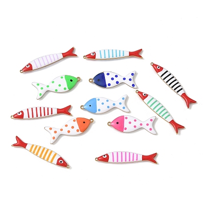 201 нержавеющей стальной эмали подвески, рыбы прелести, золотые