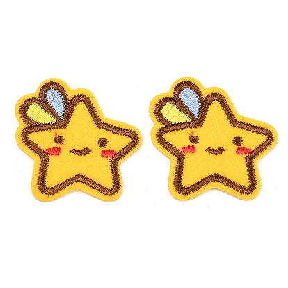 Полиэстер, компьютерная вышивка, нашивки, пришивные и приклеиваемые утюгом., звезда, аппликации нашивки