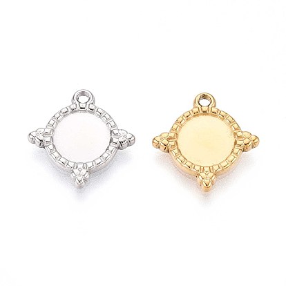 304 Настройки кабошон из нержавеющей стали кулон, ионное покрытие (ip), звезда