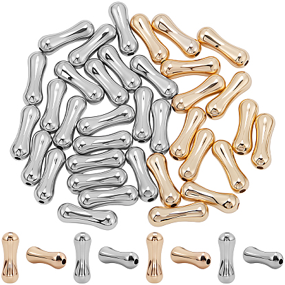 60 шт. 2 цвета латунных бусин, колонка