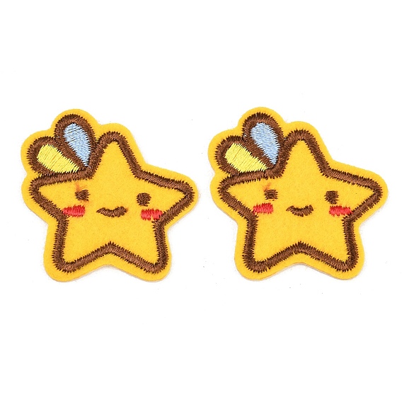 Полиэстер, компьютерная вышивка, нашивки, пришивные и приклеиваемые утюгом., звезда, аппликации нашивки
