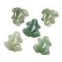 Резные бусины из натурального зеленого авантюрина, половину отверстия, лягушка
