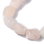 Natural Rose Quartz Beads Strands, Faceted, Nuggets