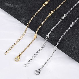 304 ожерелья из костяной веревки из нержавеющей стали