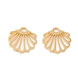 304 подвески из нержавеющей стали, ручная полировка, без кадмия, без никеля и без свинца, шарм из ракушек, ионное покрытие (ip)