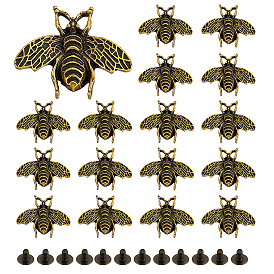 18 шт. кнопки из цинкового сплава, пчела, для поделок багажа и аппаратных принадлежностей