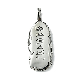 304 Stainless Steel Pendants, Mens Tibetan Buddhist Protection Amulet Charms