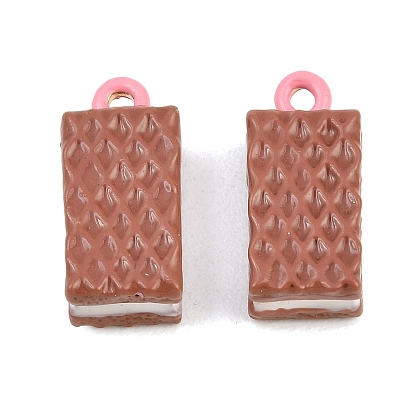 Pendentifs en émail , nourriture imitation, breloques en gaufrette