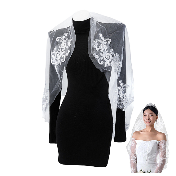 Фаты из полиэстера, с пластиковой расческой