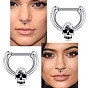 304 Кольца для носа в форме черепа/подковы из нержавеющей стали