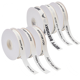 6 рулоны 6 стили полиэфирные ленты, со словом, для упаковки подарков