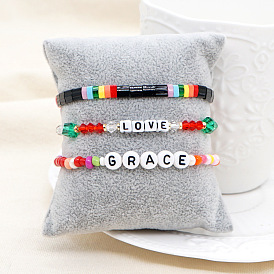 Ensemble de bracelets en cristal coloré pour femme, parfait pour les superpositions et la mode estivale