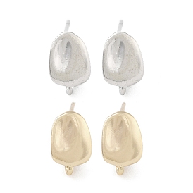 Фурнитура для сережек-гвоздиков из латуни для женщин, нерегулярное кофейное зерно