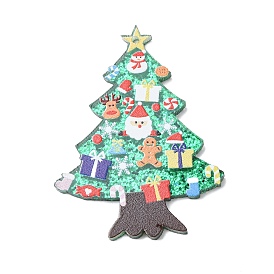 Подвески из прозрачного акрила с принтом, рождественская елка