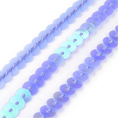 Eco-Friendly Plastic Paillette Beads, Sequins Beads, Ornament Accessories, AB Color, Flat Round