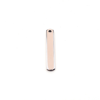 304 Stainless Steel Pendants, Stamping Blank Tag, Rectangle