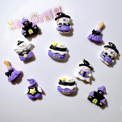 Кабошоны из непрозрачной смолы на Хэллоуин, разнообразные