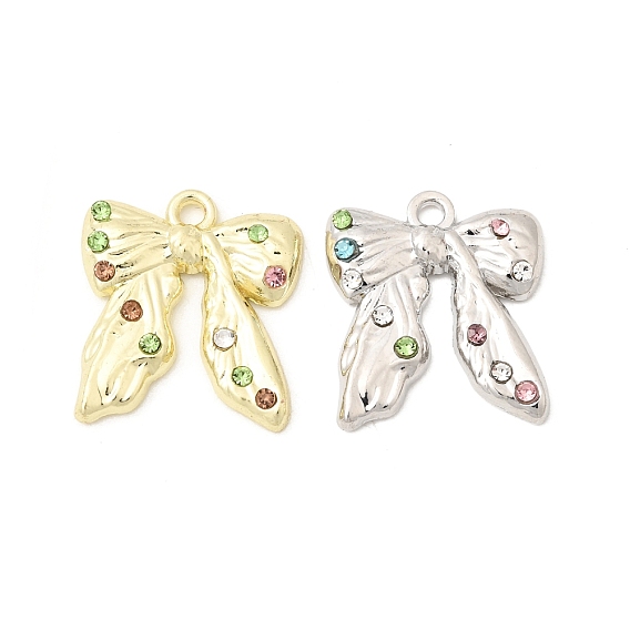 Подвески из сплава и страза, бантом прелести, без кадмия, без никеля и без свинца