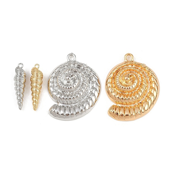 Латунные подвески, без кадмия, без никеля и без свинца, форма раковины