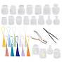 DIY Transparent Blank Bookmark Making Kit, Including PET Stickers, Polyester Tassel Decorations, Pliers, Tweezers