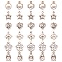 UV Plating Acrylic Pendants, with Acrylic Rhinestone, Mixed Shapes