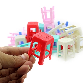Пластиковые табуретки миниатюрные украшения, аксессуары для домашнего кукольного домика с микро-ландшафтом, притворяясь опорными украшениями