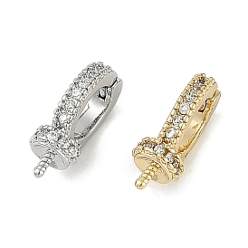 Латунное микропейв, прозрачный кубический цирконий, складные застежки