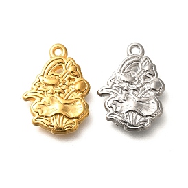 304 подвески из нержавеющей стали, цветочный шарм