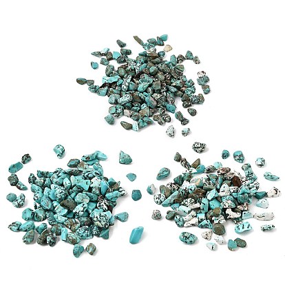 Synthetic Turquoise Beads, Dyed, Chip, No Hole/Undrilled