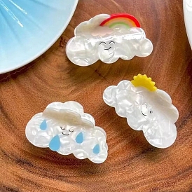 Cloud Cellulose Acetate Claw Hair Clips for Women Girls