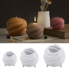 Moldes de silicona de calidad alimentaria para velas perfumadas con bolas retorcidas, moldes para hacer velas, molde para velas de aromaterapia