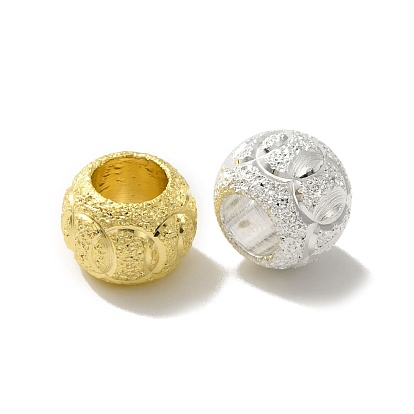 Textured Brass Beads, Lead Free & Cadmium Free, Large Hole Beads, Rondelle