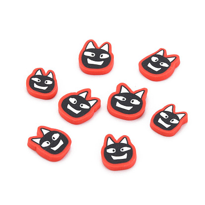 Cabujones de arcilla polimérica hechos a mano de halloween, Rebanadas de arcilla polimérica para manualidades con resina y proyectos de bricolaje., fantasma
