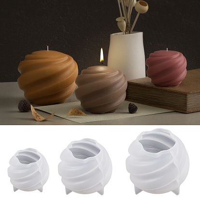 Пищевые силиконовые формы для ароматических свечей с витыми шариками, формы для изготовления свечей, форма для ароматерапевтической свечи
