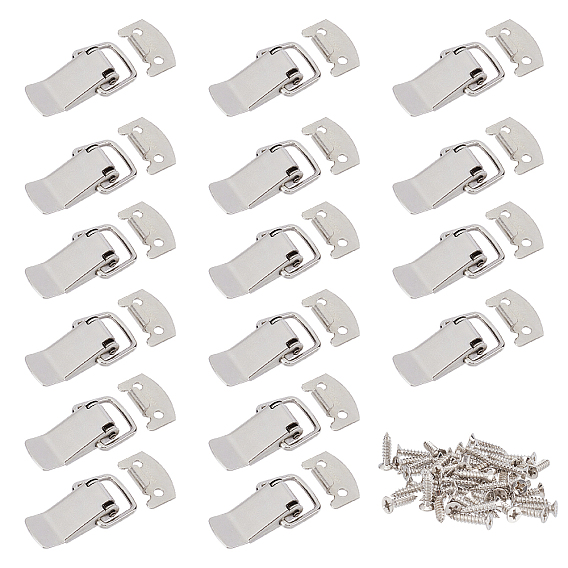 Iron Bag Lock Clasps, with 201 Stainless Steel Screws, for DIY Handbag Craft Shoulder Bags Hardware Accessories