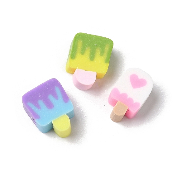 Бусины из полимерной глины , мороженое