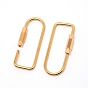 Embryo Brass Screw Carabiner Lock Charms, for Necklaces Making