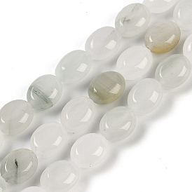 Chapelets de perles en jade naturel, ovale