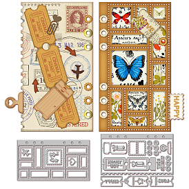 Ретро штамп тема трафареты для резки углеродистой стали, для diy scrapbooking, Фотоальбом, декоративная бумага для тиснения, цвет нержавеющей стали