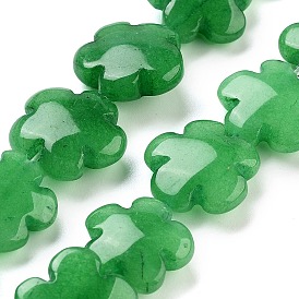 Natural Malaysia Jade Beads Strands, Flower