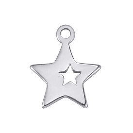 Stainless Steel Charms, Star