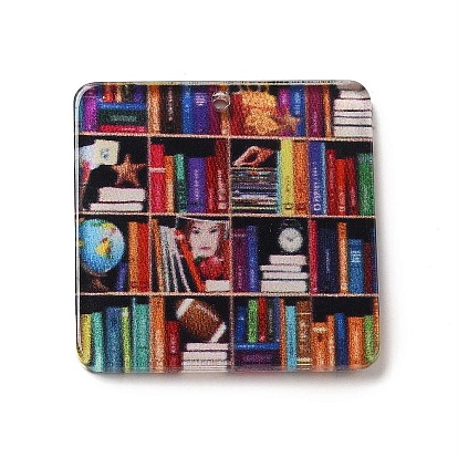 Printed Acrylic Pendants, Bookcase